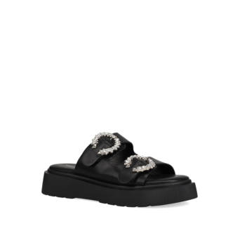 Black footbed sandal