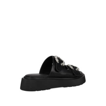 Black footbed sandal
