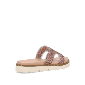 Rose gold footbed sandal