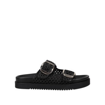 Black footbed sandal