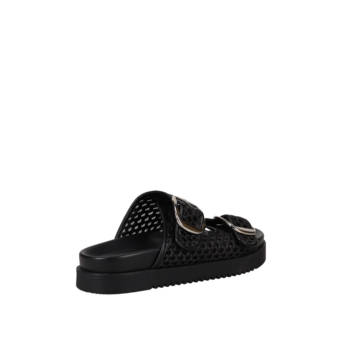 Black footbed sandal