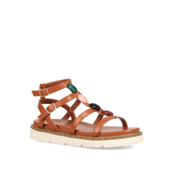Tan footbed sandal