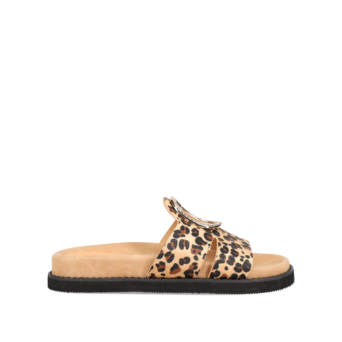 Animal print footbed sandal