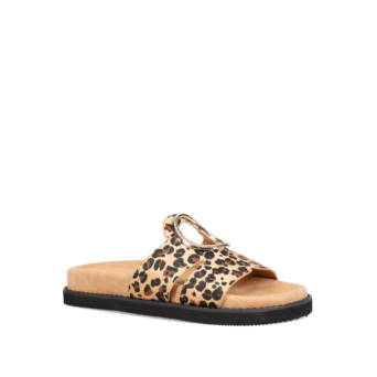 Animal print footbed sandal