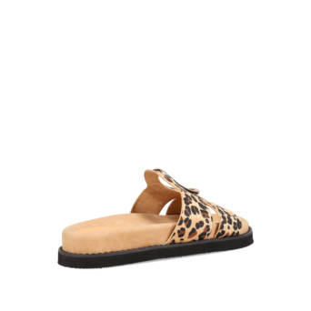 Animal print footbed sandal