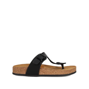 Black footbed sandal