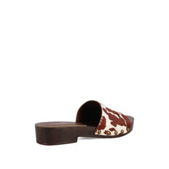 Animal print δερμάτινο mule τσόκαρο