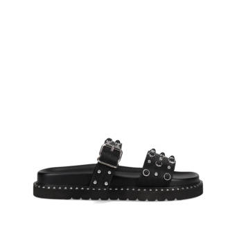 Black footbed sandal