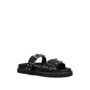 Black footbed sandal