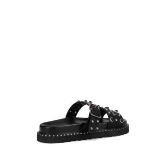 Black footbed sandal