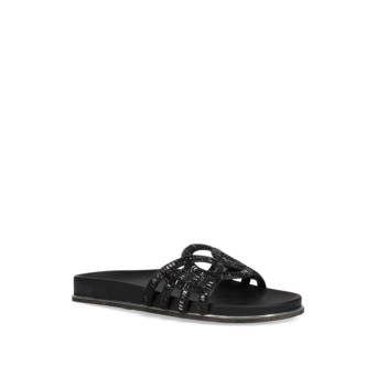 Black footbed sandal