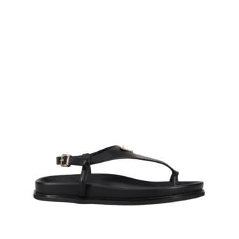 Black footbed sandal