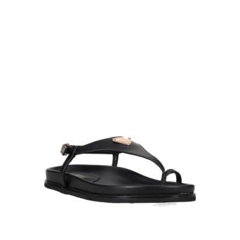 Black footbed sandal