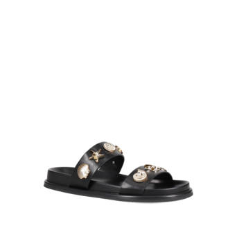 Black footbed sandal