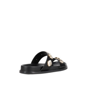 Black footbed sandal