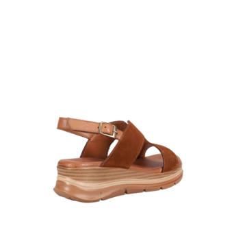 Ταμπά δερμάτινο flatform σανδάλι