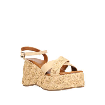 Beige wedge sandal