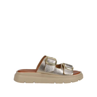 Gold footbed sandal