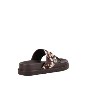 Animal print footbed sandal