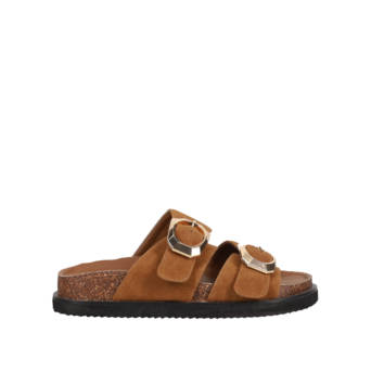 Camel footbed sandal