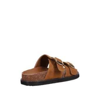 Camel footbed sandal