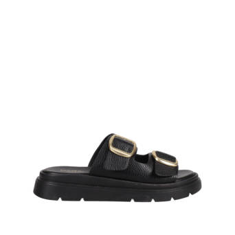 Black footbed sandal