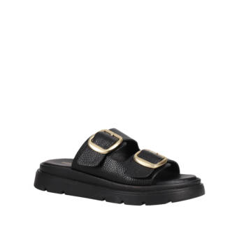 Black footbed sandal