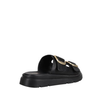 Black footbed sandal