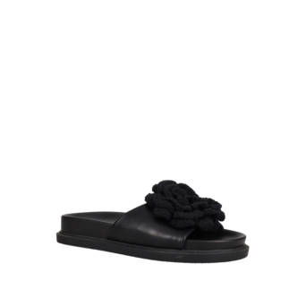 Black footbed sandal