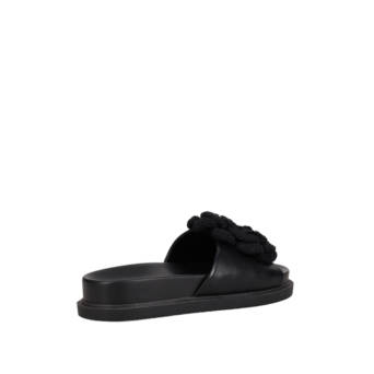 Black footbed sandal