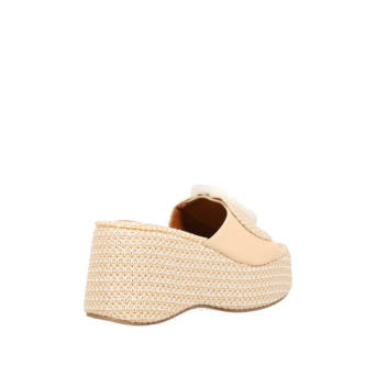 Beige wedge sandal