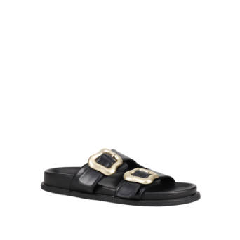 Black footbed sandal