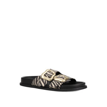 Zebra footbed sandal