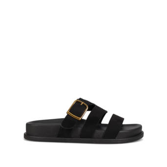Black footbed sandal