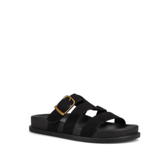 Black footbed sandal