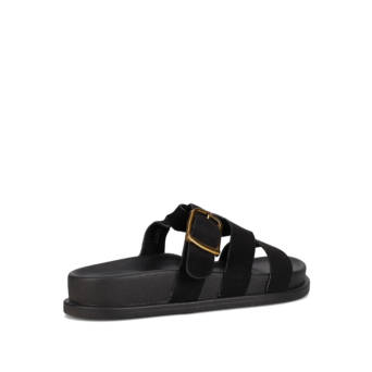 Black footbed sandal