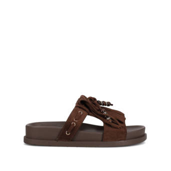 Brown footbed sandal