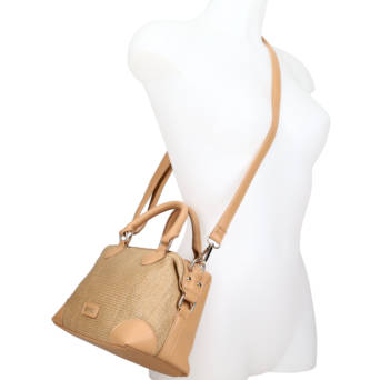 Beige shoulder bag