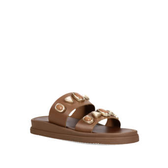 Ταμπά δερμάτινο footbed σανδάλι