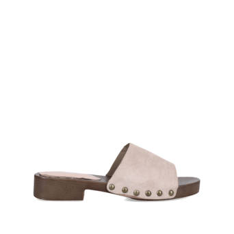 Μπεζ mule τσόκαρο