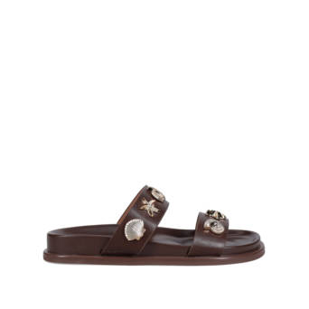 Brown footbed sandal