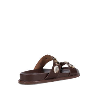 Brown footbed sandal