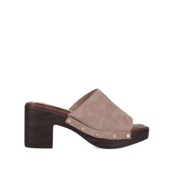 Taupe mule τσόκαρο