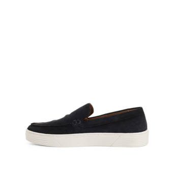 Μπλε σκούρο δερμάτινο loafer