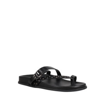 Black footbed sandal