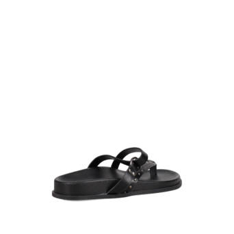Black footbed sandal