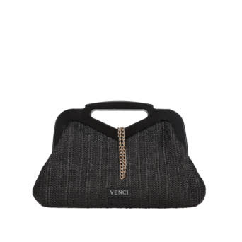 Black clutch bag