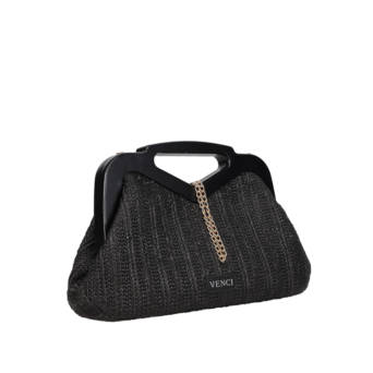 Black clutch bag