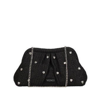 Black clutch bag