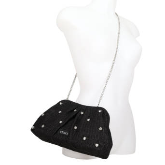 Black clutch bag
